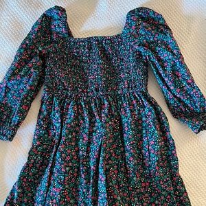 JCrew factory smocked floral girls dress size 4